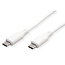 ROLINE USB 2.0-kabel, type C-C, M/M , Silicone, 60W, wit, 1 m
