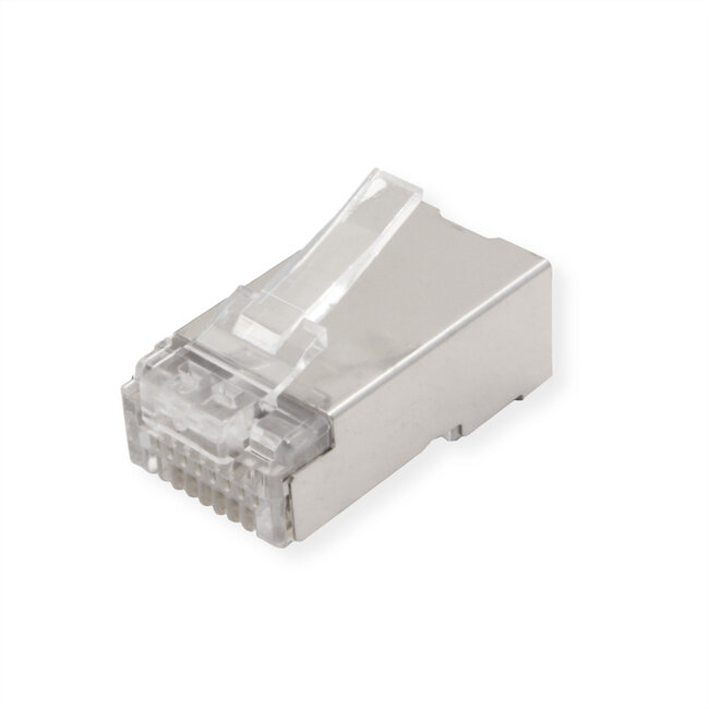 ROLINE Modulaire connector afgeschermd, Cat.6A (Klasse EA) voor massieve/soepel kabel, 10 St.