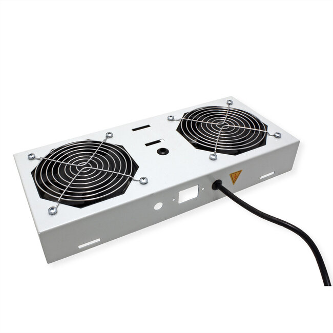 ROLINE ventilatorunit met 2 ventilatoren , voor 19 inch wandbehuizing grijs