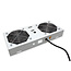 ROLINE ventilatorunit met 2 ventilatoren , voor 19 inch wandbehuizing grijs