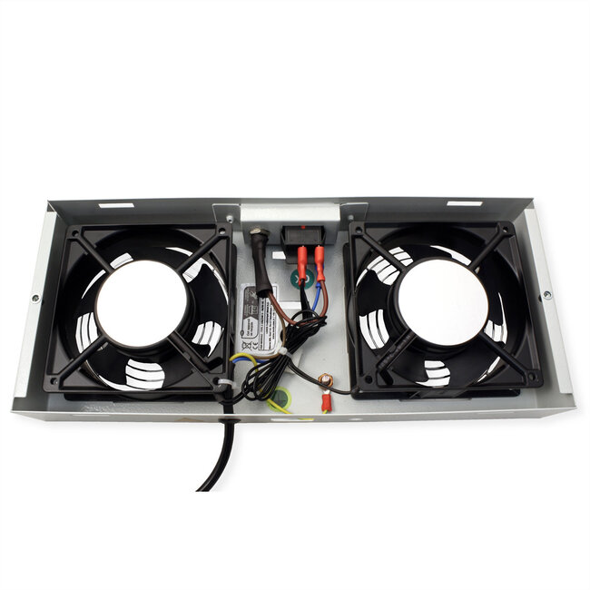 ROLINE ventilatorunit met 2 ventilatoren , voor 19 inch wandbehuizing grijs