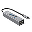 ROLINE USB Type C naar Gigabit Ethernet Converter + Hub 3x