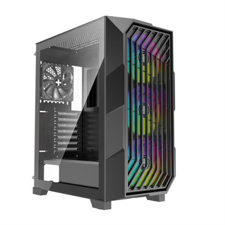 Xilence XILENCE Xilent Breeze II ATX pc-behuizing zwart, X812.ARGB Gaming ATX pc-behuizing zwart