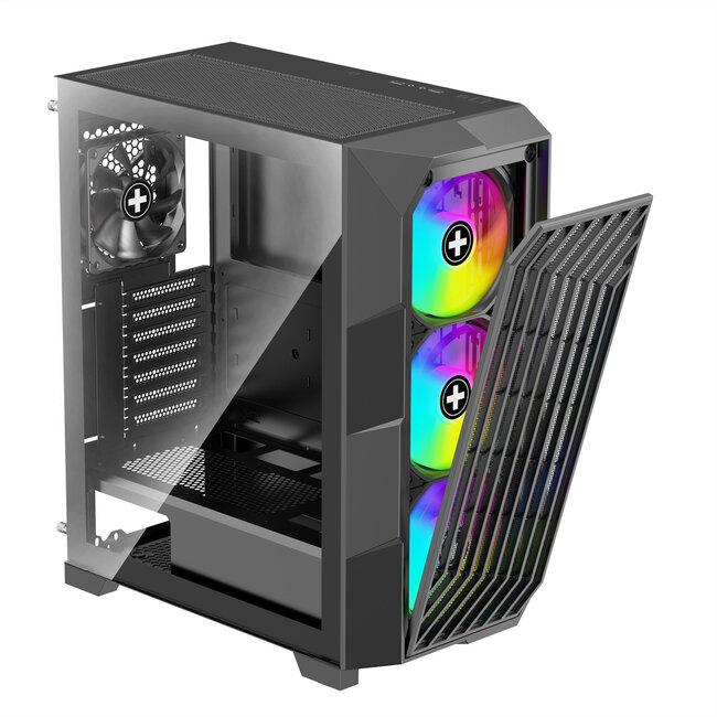 XILENCE Xilent Breeze II ATX pc-behuizing zwart, X812.ARGB Gaming ATX pc-behuizing zwart