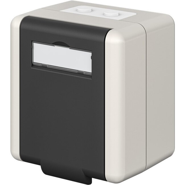 Goobay Outdoor Surface-Mounted Box IP44, 2x Keystone Ports,