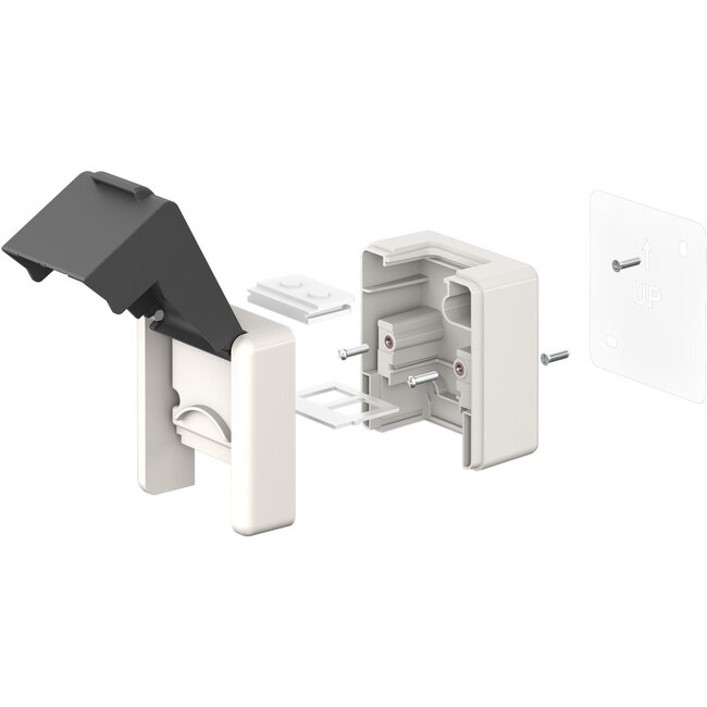 Goobay Outdoor Surface-Mounted Box IP44, 2x Keystone Ports,