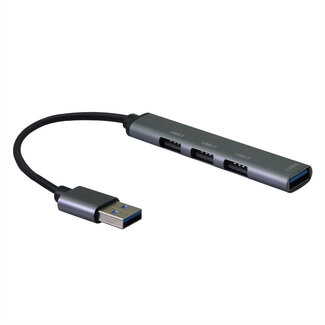SECOMP STANDAARD USB 3.0-hub, USB-A aansluiting, 4x USB-A-poorten (3x USB 2.0 + 1x USB 3.2 Gen1)