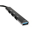 STANDAARD USB 3.0-hub, USB-A aansluiting, 4x USB-A-poorten (3x USB 2.0 + 1x USB 3.2 Gen1)