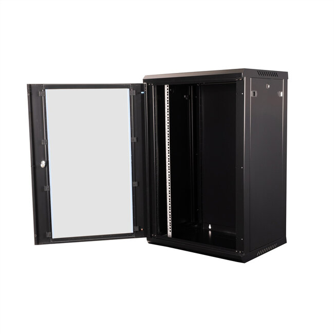 VALUE 19 inch wandbehuizing 18HE, 600x450 mm zwart, bouwpakket