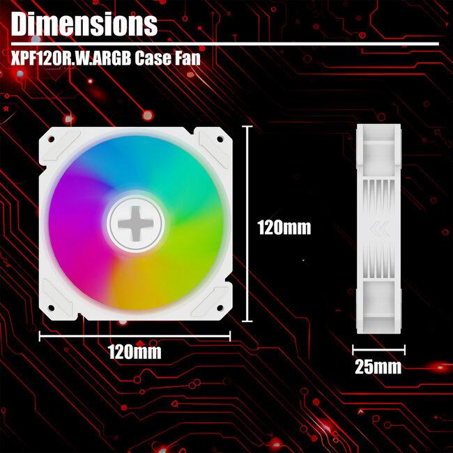 XILENCE Performance A+ REVERSE XF066, 120 mm ARGB LED-ventilator wit