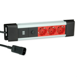 Bachmann BACHMANN CONNECTUS 3xCEE7/3, 10A C14-stekker, rood, 2 m