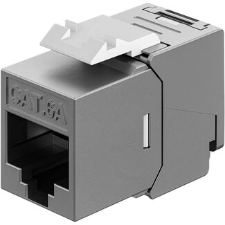 Goobay Goobay Keystone Module RJ45 CAT 6A, STP, Slim & Short, Earthing Terminal