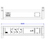 BACHMANN DESK 2xbeveiligd contact USB C, USB Lader 60W 1xABD GST18