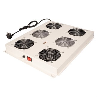 Roline ROLINE 19-inch dakventilatorunit met 4 ventilatoren, AAN/UIT voor serverkast per serie, grijs