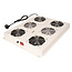 ROLINE 19-inch dakventilatorunit met 4 ventilatoren, AAN/UIT voor serverkast per serie, grijs