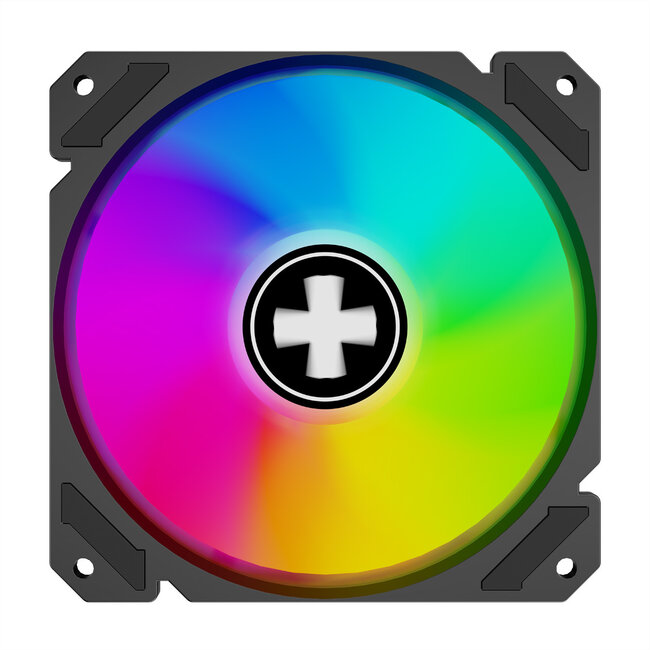 XILENCE Performance A+ REVERSE XF065, 120 mm ARGB LED-ventilator zwart