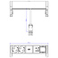 BACHMANN DESK2 ALU BLACK 2x geaard stopcontact, USB , USB Oplader 22W A&C 1xABD 0,2m GST18