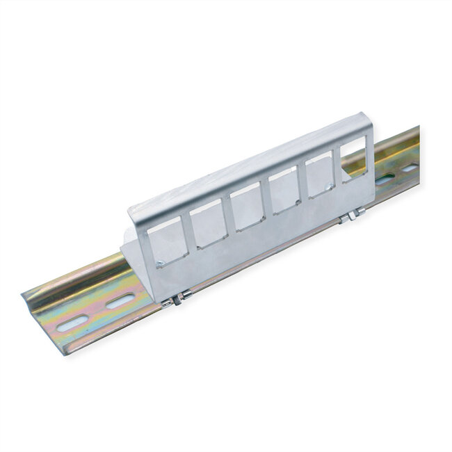 VALUE - DIN-rail adapter leeg, voor 6 keystones