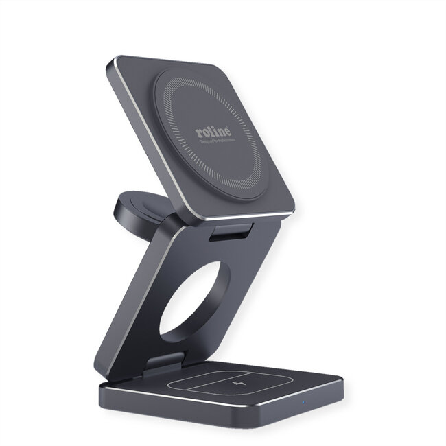 ROLINE 3-in-1 inductie laad station, opvouwbaar, voor Samsung