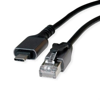Value VALUE USB 3.2 Gen 2 Type C naar Gigabit Ethernet converter kabel , zwart, 3 m