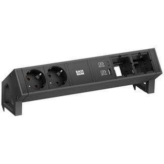 Bachmann BACHMANN DESK2 2xCEE7/3, USB-Charger A/C, 2xCM, power 0,2m GST18 RAL9005