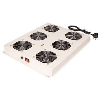 Roline ROLINE 19-inch dakventilatorunit met 6 ventilatoren, AAN/UIT voor serverkast per serie, grijs