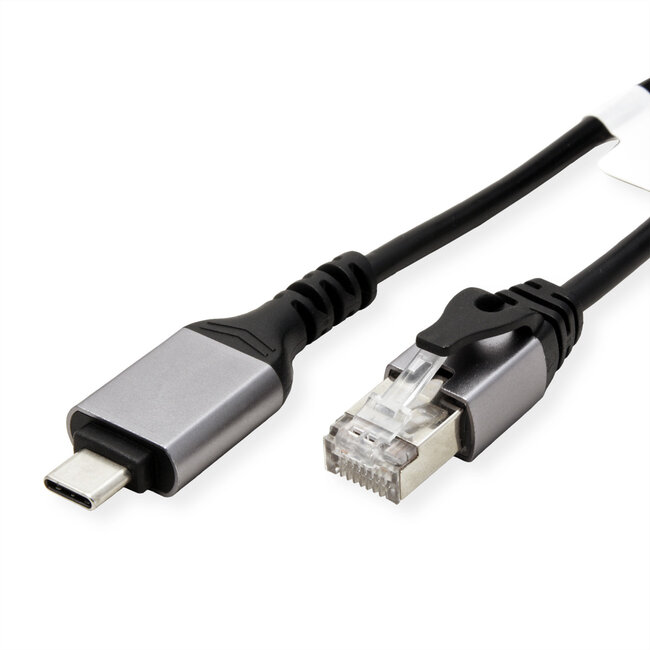 VALUE USB 3.2 Gen 2 Type C naar Gigabit Ethernet converter kabel , zwart, 1,5 m