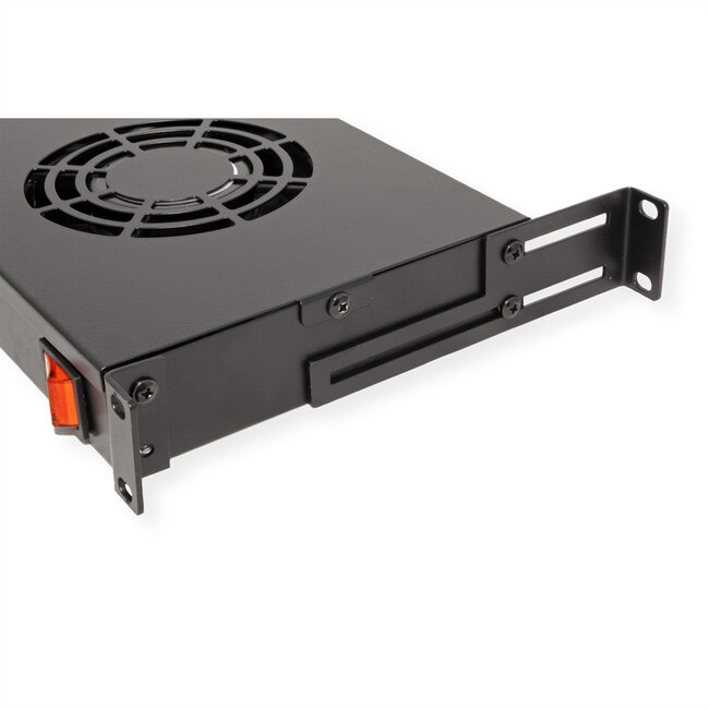 ROLINE 19-inch ventilatoreenheid met 2 ventilatoren , AAN/UIT zwart