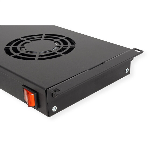 ROLINE 19-inch ventilatoreenheid met 2 ventilatoren , AAN/UIT zwart