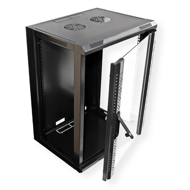 VALUE Wandbehuizing 15 HE (HxBxD) 775x570x600 mm, zwart