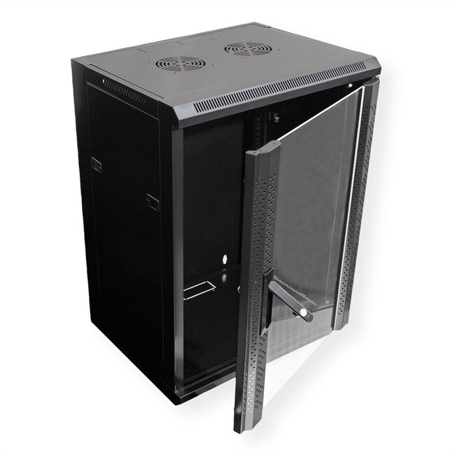 VALUE Wandbehuizing 15 HE (HxBxD) 775x570x600 mm, zwart