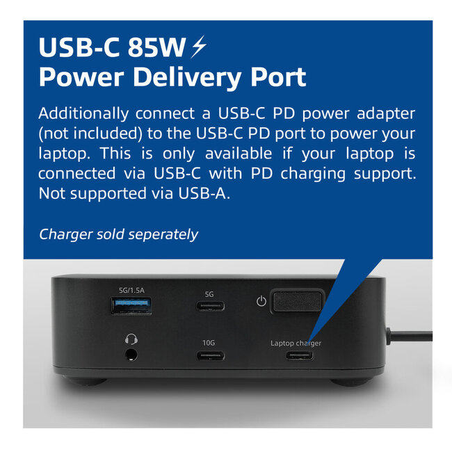 ACT USB-C docking station | 2x HDMI/DP 4K 60Hz, 7x USB-A/C, PD 85W, RJ45 en 3,5mm | DisplayLink | 1 meter