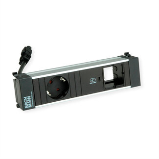 Bachmann BACHMANN POWER FRAME 1xCEE7/3, 1xUSB C 30W 1xCM 0,2m GST18