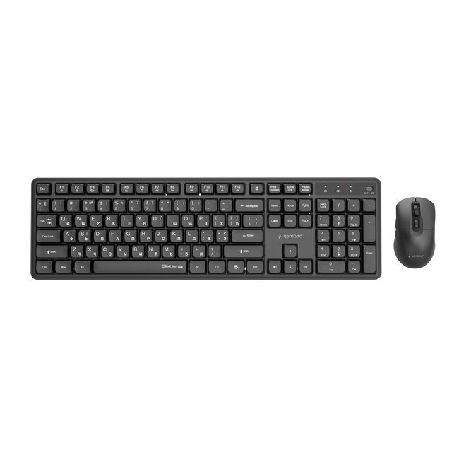 Silent Key Pro Business draadloze desktopset, zwart, RU indeling