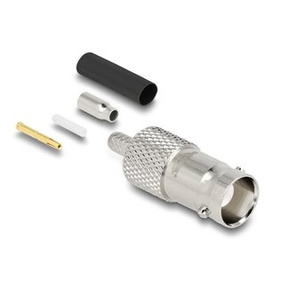 DeLOCK Delock BNC jack for crimping RG-174 / RG-316 with matching shrink tube