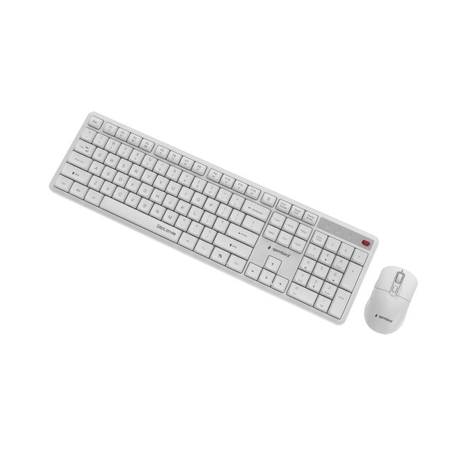 Silent Key Pro Business draadloze desktopset, wit, US indeling