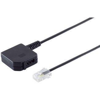 S-Impuls RJ45 - TAE-U (TAE-N + TAE-F) adapter | 4-aderig (8P4C) | 0,20 meter