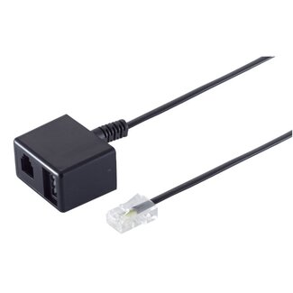 S-Impuls RJ45 - TAE-N + RJ11 adapter | 4-aderig (8P4C/6P4C) | 0,10 meter