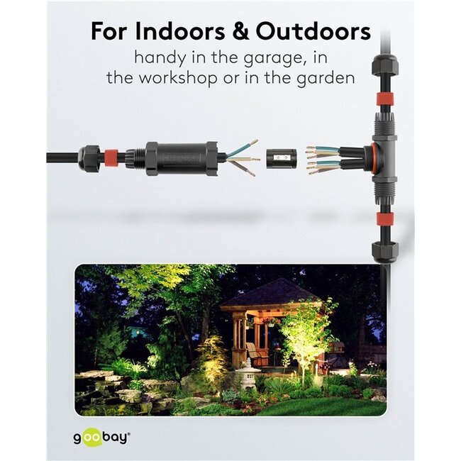 Stroom kabelverbinder voor buiten | T-vormig | IP68