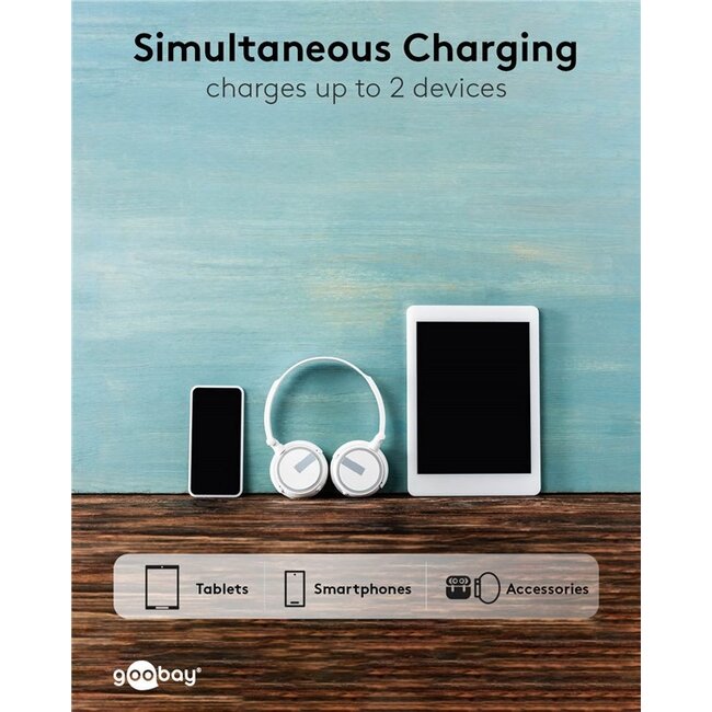Goobay powerbank | USB-C + USB-A | 5.000 mAh