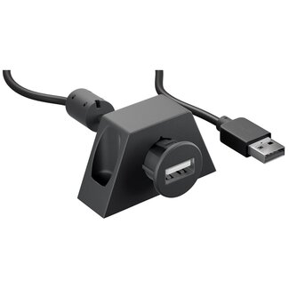 Goobay USB-A verlengkabel | opbouwmontage | USB2.0 | 2,5W | zwart | 2 meter