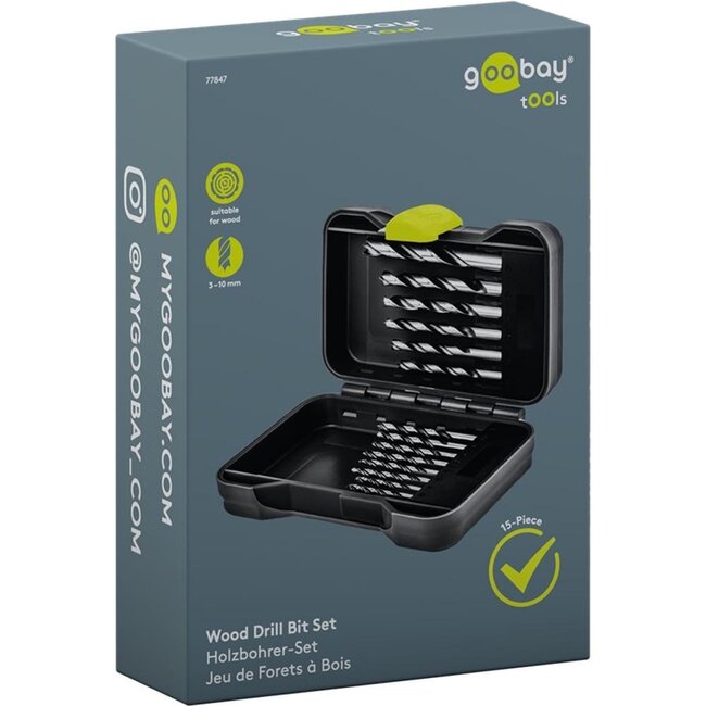 Goobay houtborenset | 15-delig