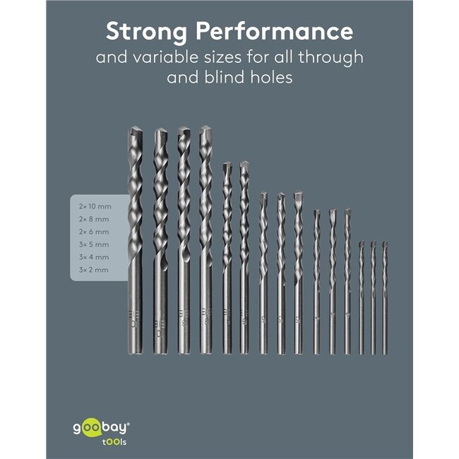 Goobay steenborenset | 15-delig