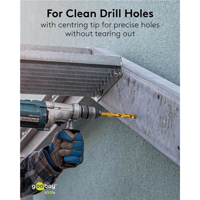 Goobay metaalborenset | HSS en titanium | 15-delig