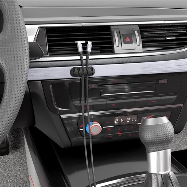 Goobay zelfklevende kabelhouders set | 5 stuks | zwart