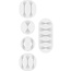 Goobay zelfklevende kabelhouders set | 5 stuks | wit