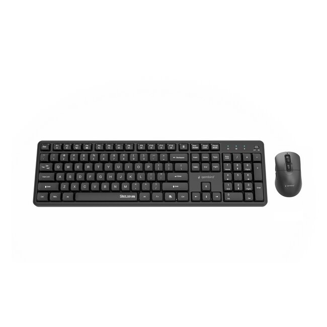 Silent Key Pro Business draadloze desktopset, zwart, US indeling
