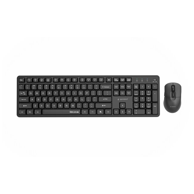 Silent Key Pro Business draadloze desktopset, zwart, US indeling