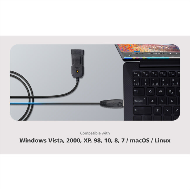ATEN UC232BF USB naar RJ-45 (RS-232) consoleadapter (FTDI), 1,2 m