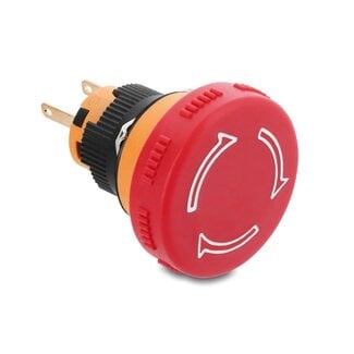 DeLOCK Delock Mushroom-Head Push Button for Installation 16 mm 2 x solder terminals plastic 32 mm Ø